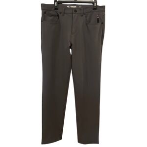 FOUR LAPS Mens Gray Golf Pants 32x32 Tech Casual Athletic Stretch‎ Zipper Pocket